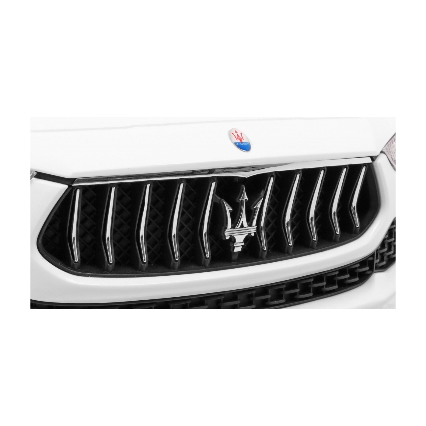 Maserati Ghibli Dětská baterie Bílá Dálkový Pomalý Start EVA MP3 USB LED
