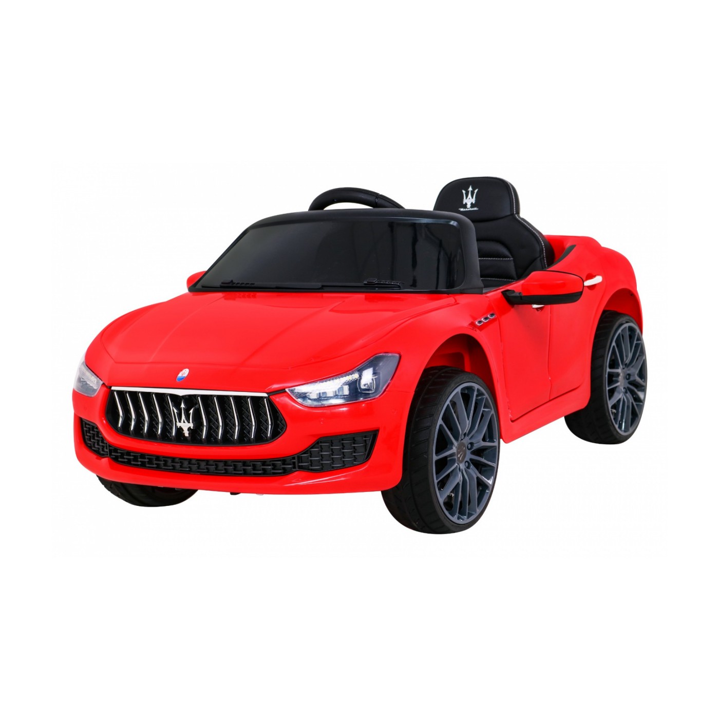 Dětská baterie Maserati Ghibli červená + dálkové ovládání + pomalý start + EVA + MP3 USB + LED