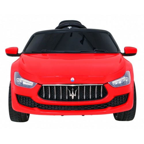 Dětská baterie Maserati Ghibli červená + dálkové ovládání + pomalý start + EVA + MP3 USB + LED