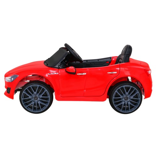 Dětská baterie Maserati Ghibli červená + dálkové ovládání + pomalý start + EVA + MP3 USB + LED
