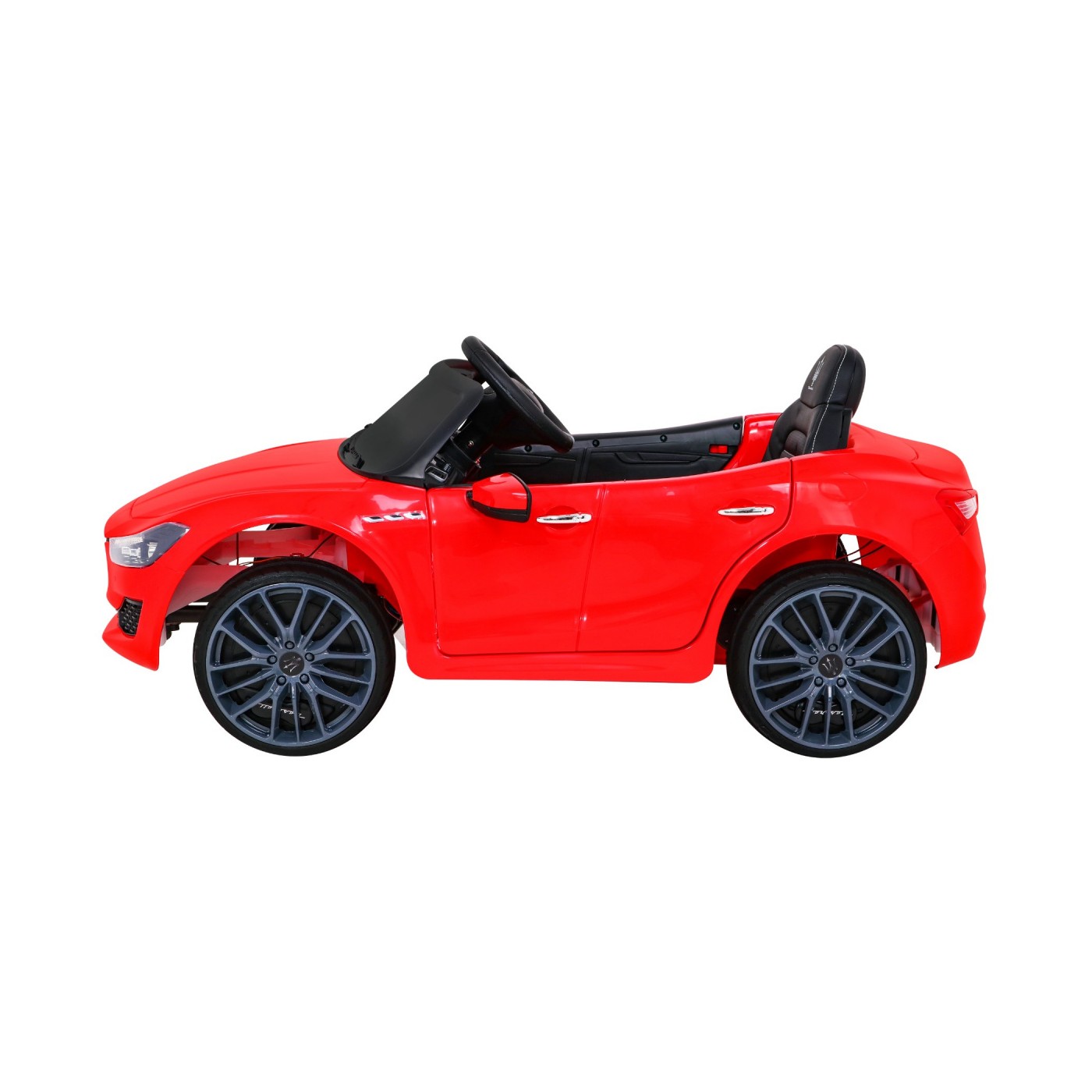 Dětská baterie Maserati Ghibli červená + dálkové ovládání + pomalý start + EVA + MP3 USB + LED