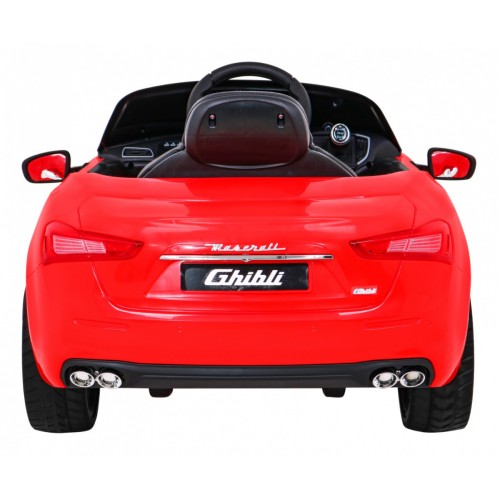 Dětská baterie Maserati Ghibli červená + dálkové ovládání + pomalý start + EVA + MP3 USB + LED