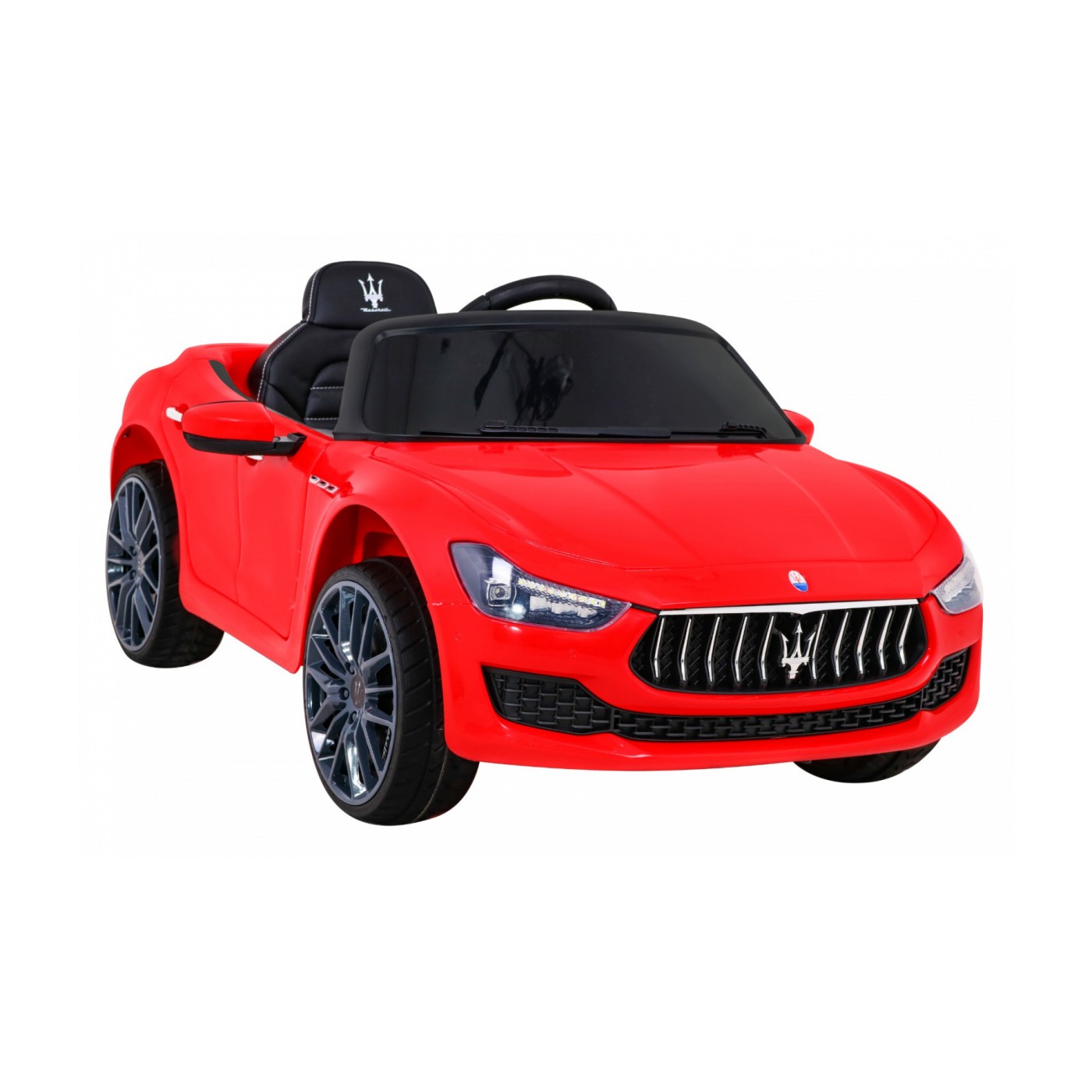 Dětská baterie Maserati Ghibli červená + dálkové ovládání + pomalý start + EVA + MP3 USB + LED