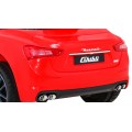 Dětská baterie Maserati Ghibli červená + dálkové ovládání + pomalý start + EVA + MP3 USB + LED