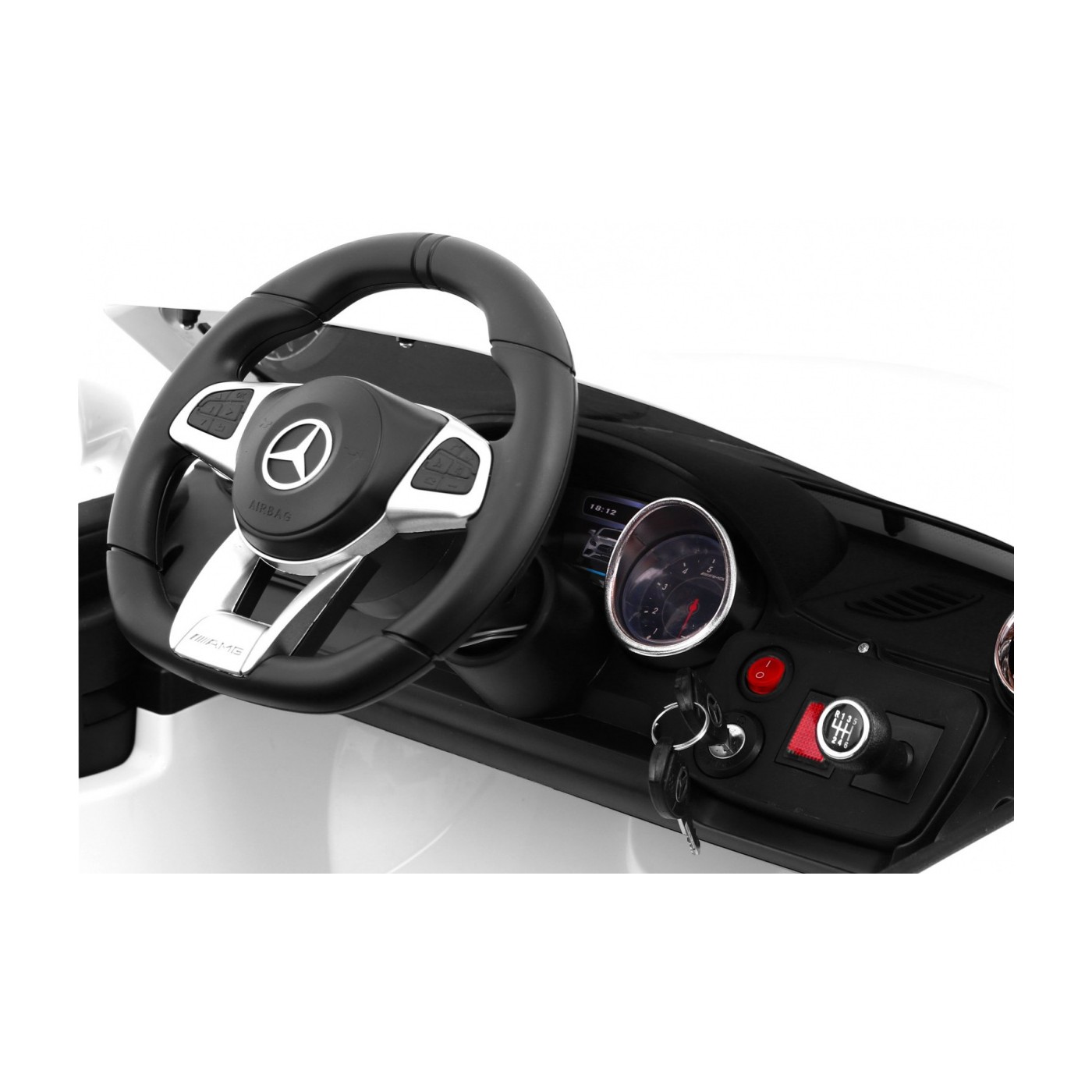 Mercedes AMG SL65 Dětské bílé dálkové nastavení sedadla v kufru MP3 LED pomalý start