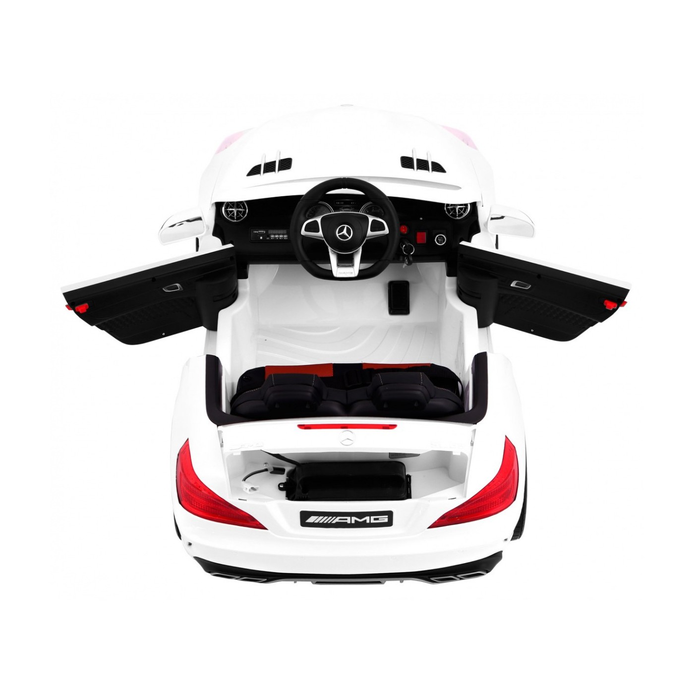 Mercedes AMG SL65 Dětské bílé dálkové nastavení sedadla v kufru MP3 LED pomalý start