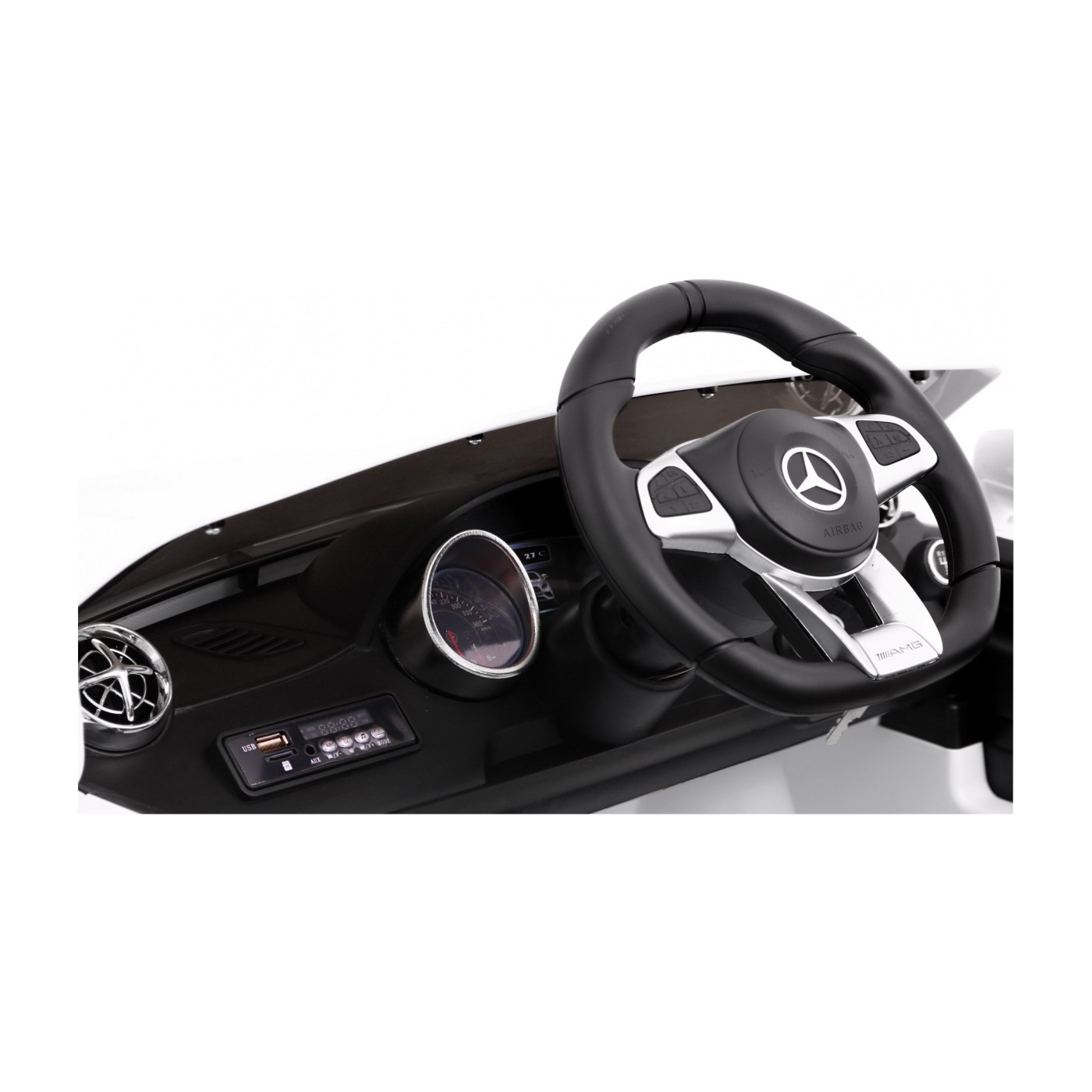 Mercedes AMG SL65 Dětské bílé dálkové nastavení sedadla v kufru MP3 LED pomalý start