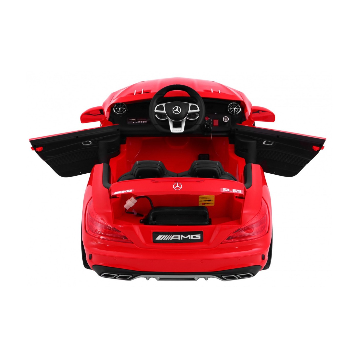 Mercedes AMG SL65 Dětské červené dálkové nastavení sedadla v kufru MP3 LED pomalý start