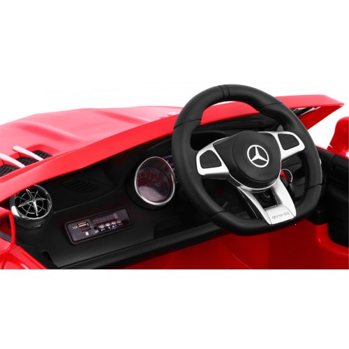 Mercedes AMG SL65 Dětské červené dálkové nastavení sedadla v kufru MP3 LED pomalý start
