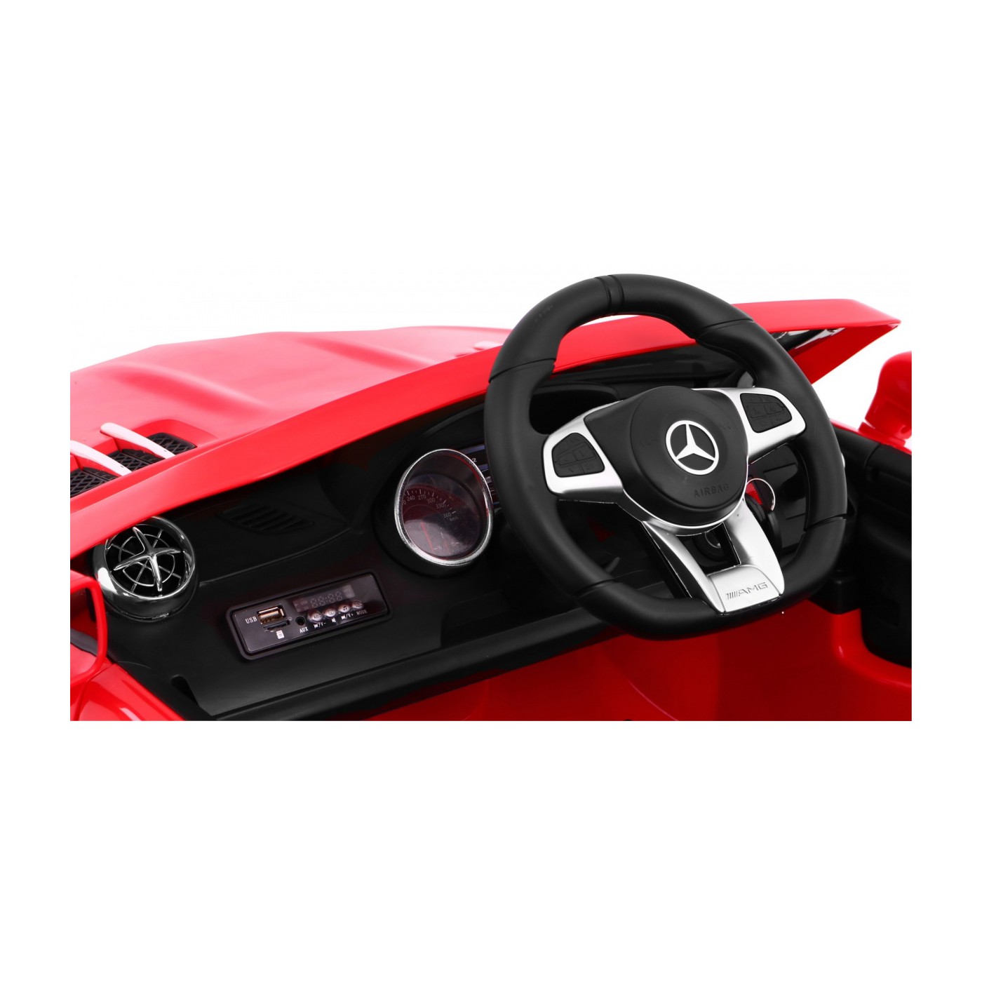 Mercedes AMG SL65 Dětské červené dálkové nastavení sedadla v kufru MP3 LED pomalý start
