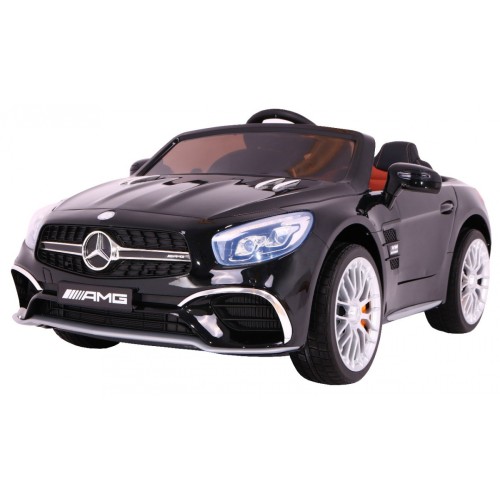 Mercedes AMG SL65 dětská barva černá dálkové nastavení sedadla kufru MP3 LED pomalý start