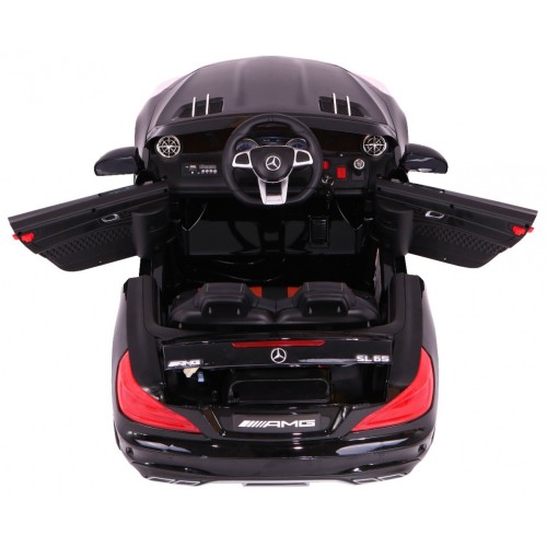 Mercedes AMG SL65 dětská barva černá dálkové nastavení sedadla kufru MP3 LED pomalý start