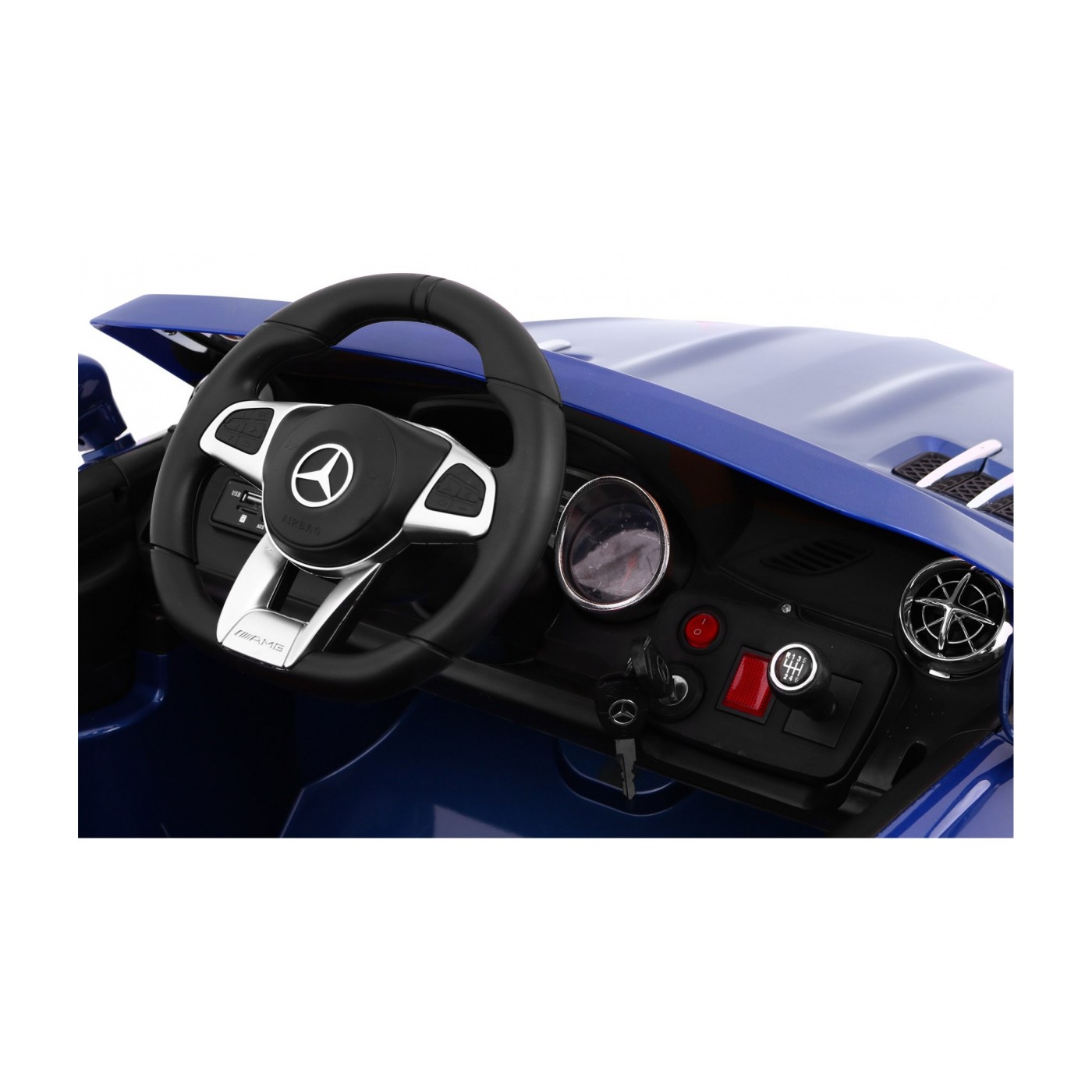 Mercedes AMG SL65 Dětská barva Modrá Dálkové nastavení sedadla v kufru MP3 LED Pomalý start