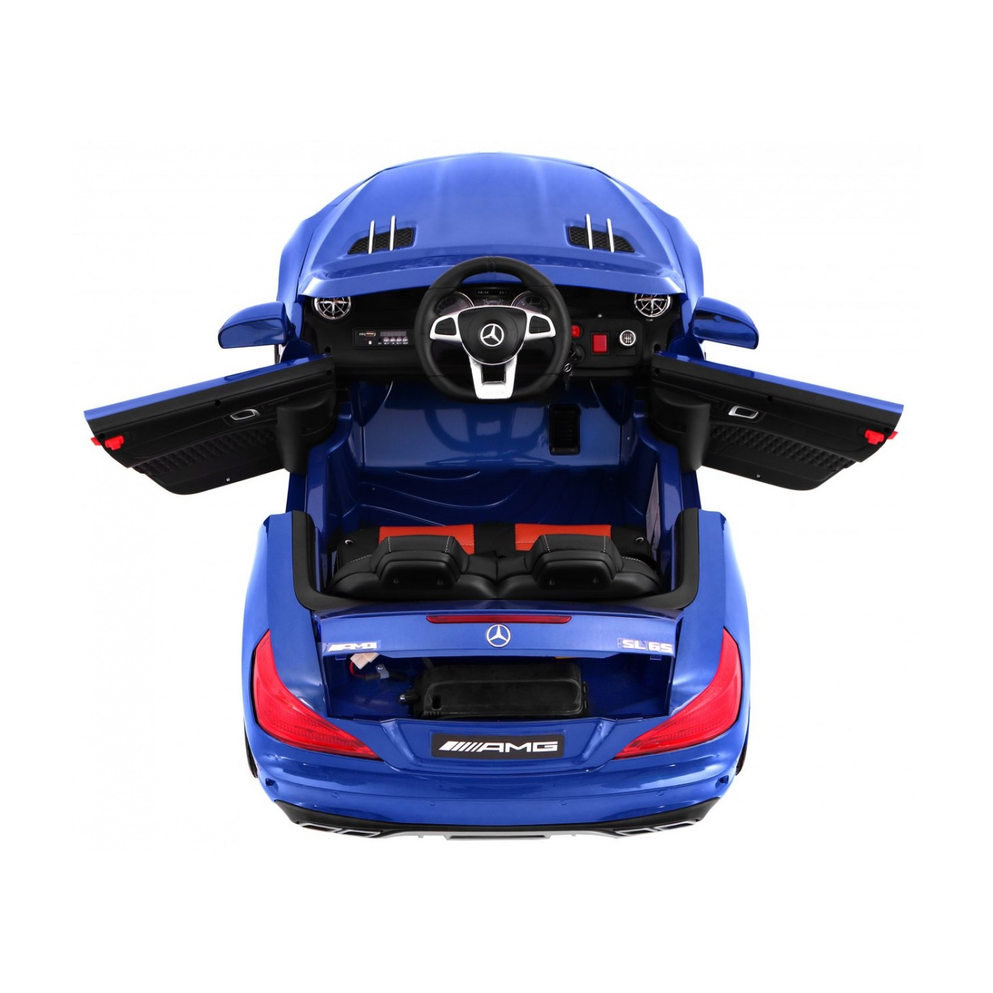 Mercedes AMG SL65 Dětská barva Modrá Dálkové nastavení sedadla v kufru MP3 LED Pomalý start