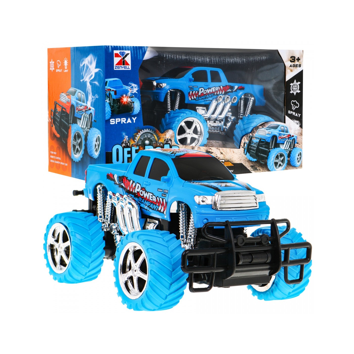 Výkonné auto R/C 1:18 + Kouřový efekt