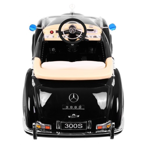 Mercedes Benz 300S Retro dětský lak černý + dálkové ovládání + EVA + pomalý start + LED MP3