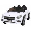 Mercedes Benz AMG SL65 S elektrická dětská bílá dálková LED audio eko kůže EVA pomalý start