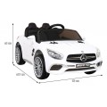 Mercedes Benz AMG SL65 S elektrická dětská bílá dálková LED audio eko kůže EVA pomalý start