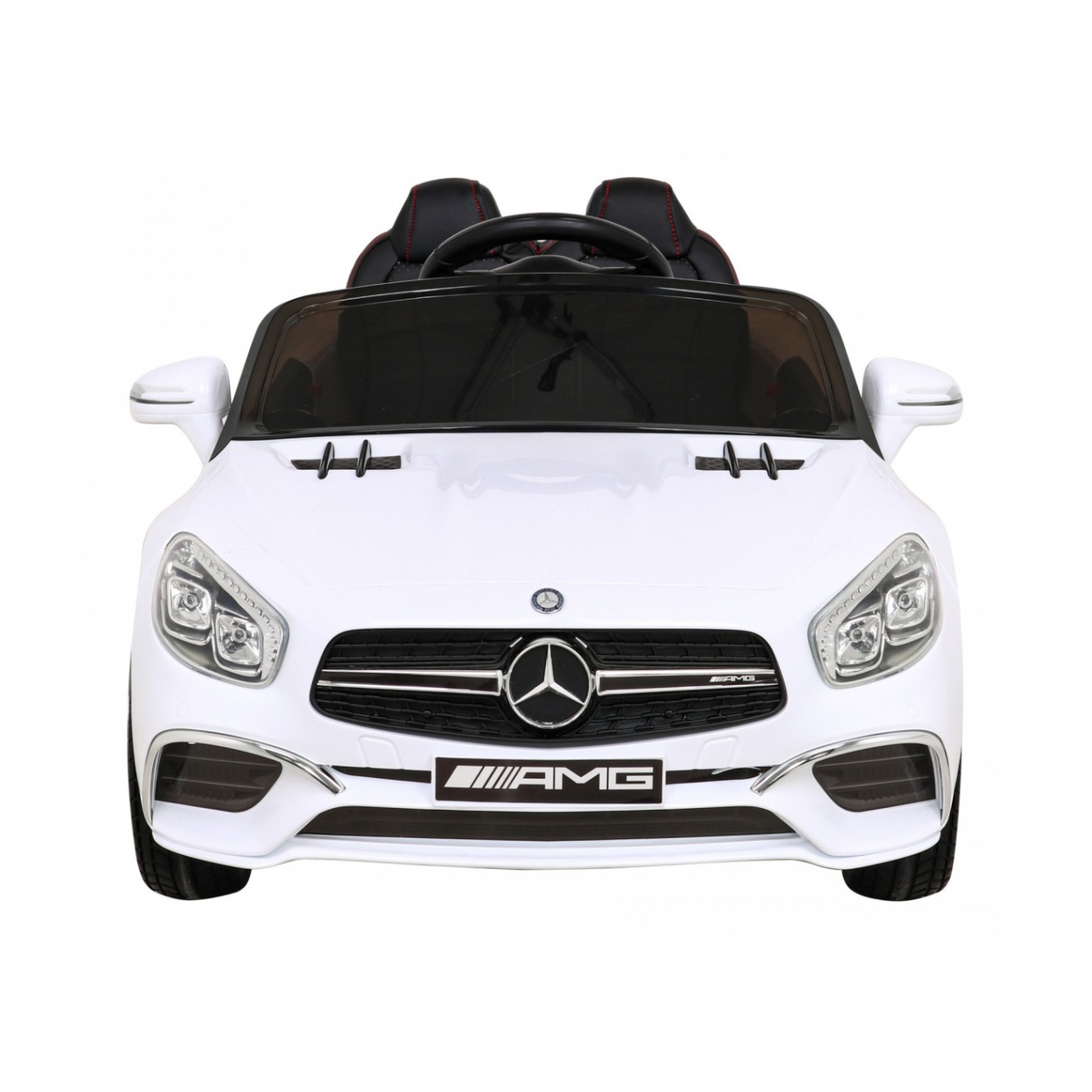 Mercedes Benz AMG SL65 S elektrická dětská bílá dálková LED audio eko kůže EVA pomalý start