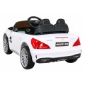 Mercedes Benz AMG SL65 S elektrická dětská bílá dálková LED audio eko kůže EVA pomalý start