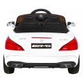 Mercedes Benz AMG SL65 S elektrická dětská bílá dálková LED audio eko kůže EVA pomalý start