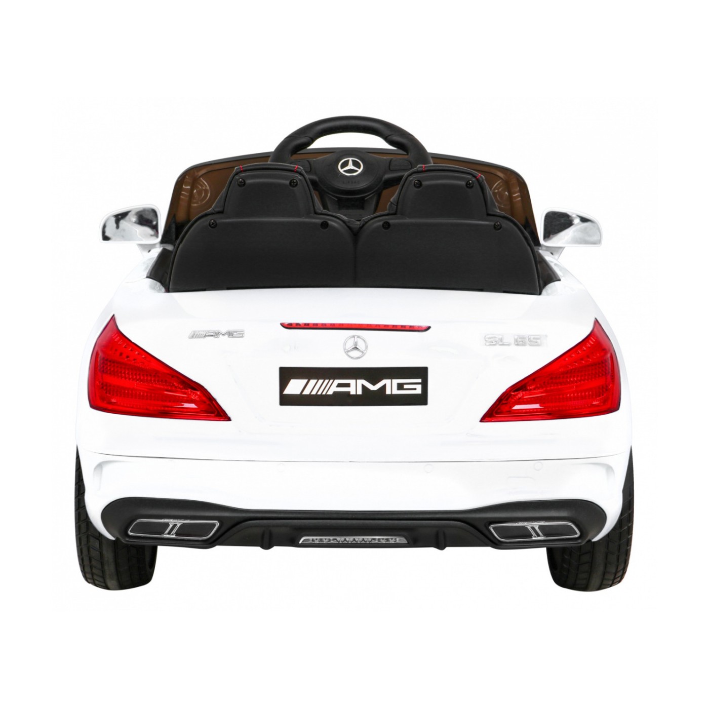 Mercedes Benz AMG SL65 S elektrická dětská bílá dálková LED audio eko kůže EVA pomalý start