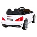 Mercedes Benz AMG SL65 S elektrická dětská bílá dálková LED audio eko kůže EVA pomalý start