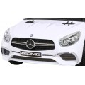 Mercedes Benz AMG SL65 S elektrická dětská bílá dálková LED audio eko kůže EVA pomalý start