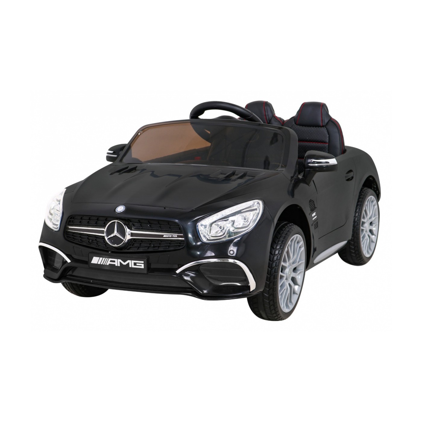Mercedes Benz AMG SL65 S elektrická dětská černá dálková LED audio eko kůže EVA pomalý start