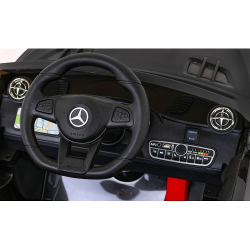 Mercedes Benz AMG SL65 S elektrická dětská černá dálková LED audio eko kůže EVA pomalý start