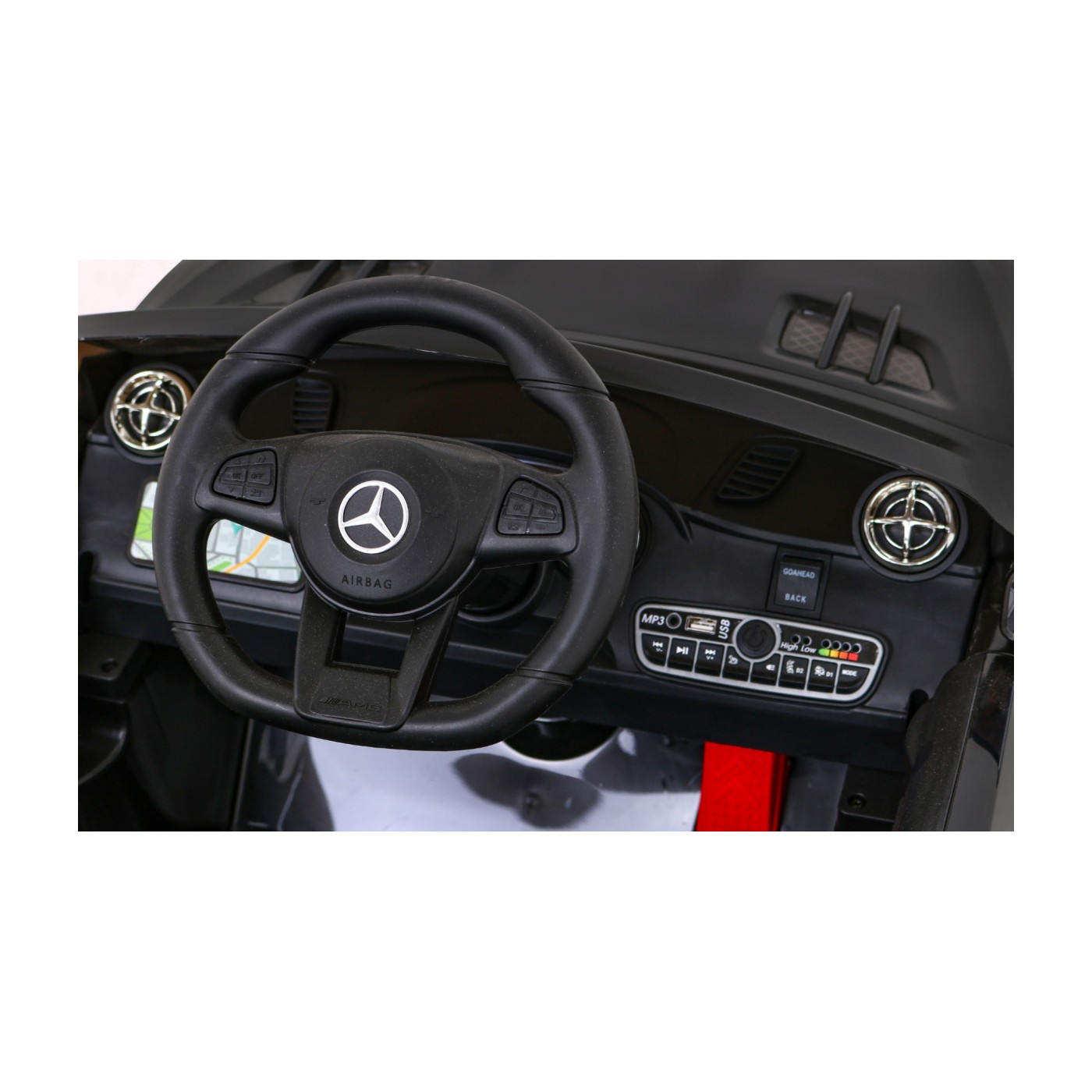 Mercedes Benz AMG SL65 S elektrická dětská černá dálková LED audio eko kůže EVA pomalý start