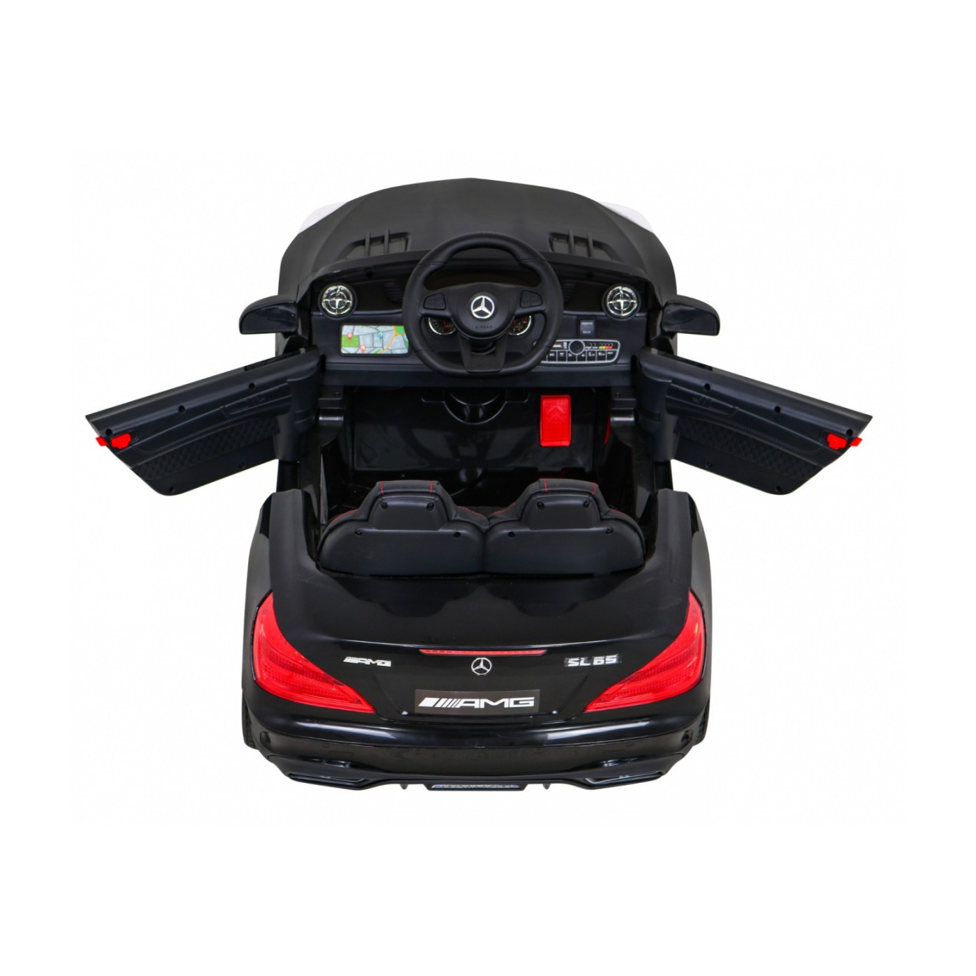 Mercedes Benz AMG SL65 S elektrická dětská černá dálková LED audio eko kůže EVA pomalý start