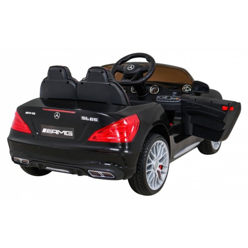 Mercedes Benz AMG SL65 S elektrická dětská černá dálková LED audio eko kůže EVA pomalý start