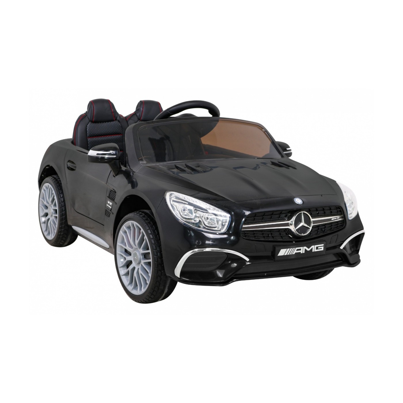 Mercedes Benz AMG SL65 S elektrická dětská černá dálková LED audio eko kůže EVA pomalý start