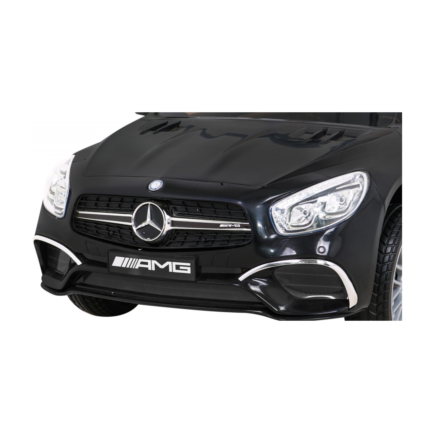 Mercedes Benz AMG SL65 S elektrická dětská černá dálková LED audio eko kůže EVA pomalý start