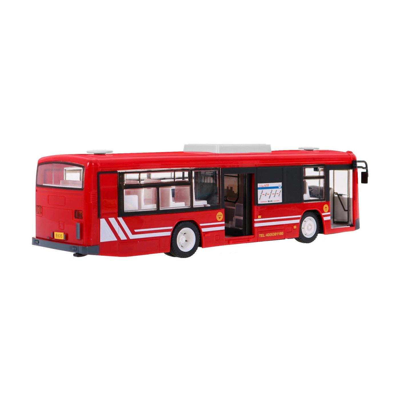 Dětský městský autobus 6+ dálkové ovládání červená 1:20 pohyblivé prvky + Zvuky Světla