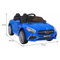 Mercedes Benz AMG SL65 S elektrický dětský modrý dálkový audio LED Eco kůže EVA pomalý start