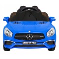 Mercedes Benz AMG SL65 S elektrický dětský modrý dálkový audio LED Eco kůže EVA pomalý start