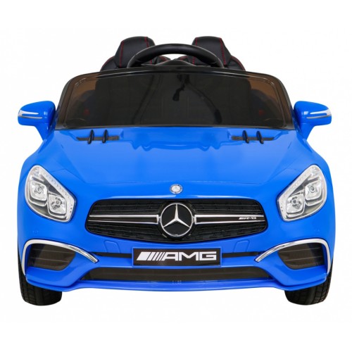 Mercedes Benz AMG SL65 S elektrický dětský modrý dálkový audio LED Eco kůže EVA pomalý start
