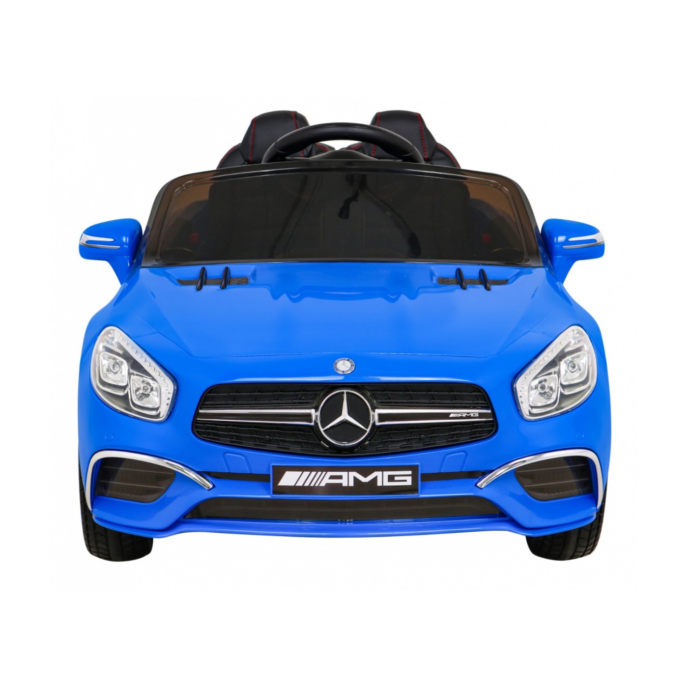 Mercedes Benz AMG SL65 S elektrický dětský modrý dálkový audio LED Eco kůže EVA pomalý start