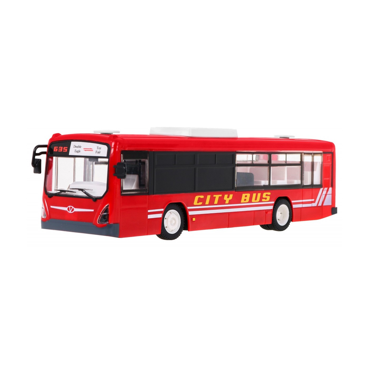 Dětský městský autobus 6+ dálkové ovládání červená 1:20 pohyblivé prvky + Zvuky Světla