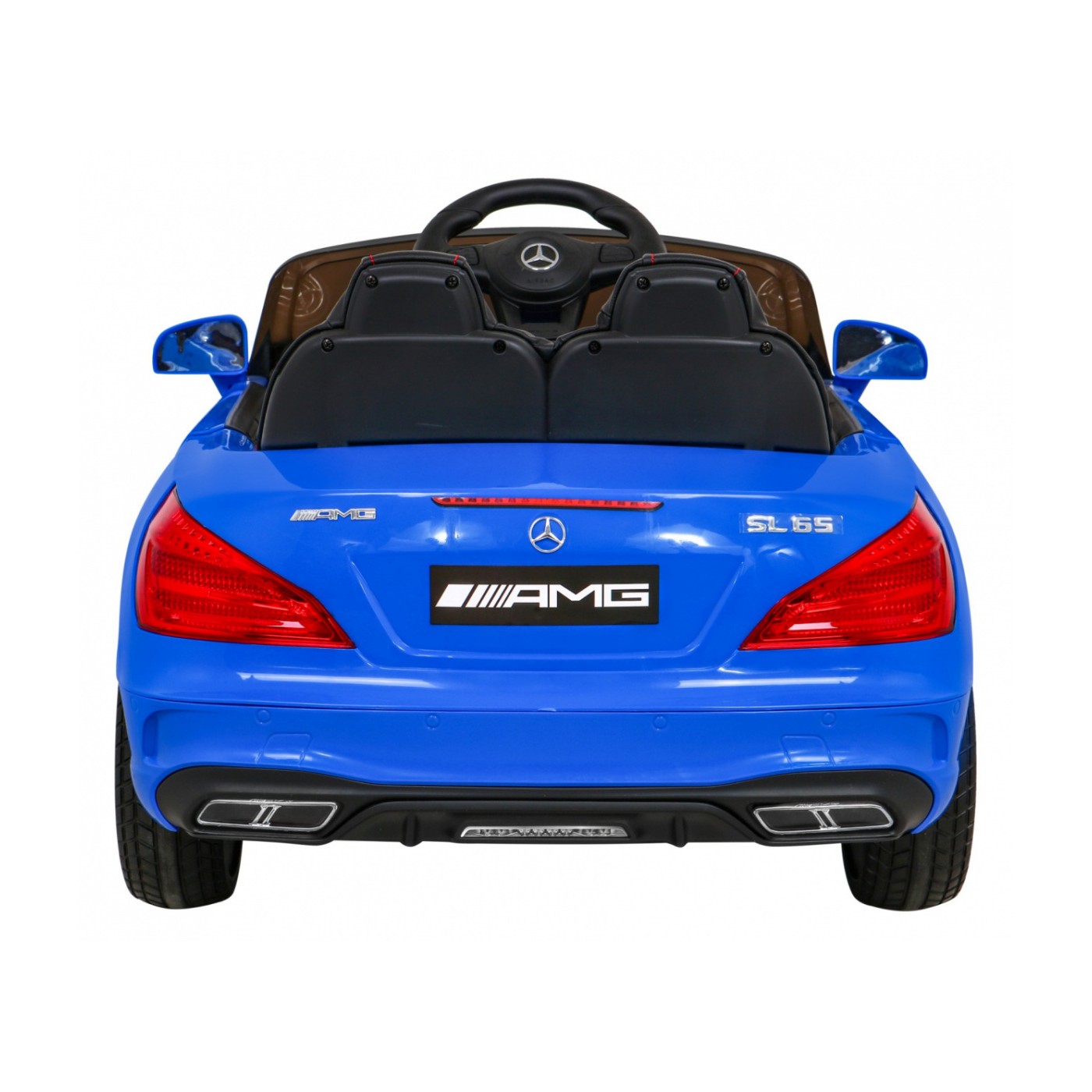 Mercedes Benz AMG SL65 S elektrický dětský modrý dálkový audio LED Eco kůže EVA pomalý start
