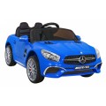 Mercedes Benz AMG SL65 S elektrický dětský modrý dálkový audio LED Eco kůže EVA pomalý start