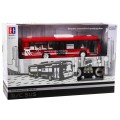 Dětský městský autobus 6+ dálkové ovládání červená 1:20 pohyblivé prvky + Zvuky Světla