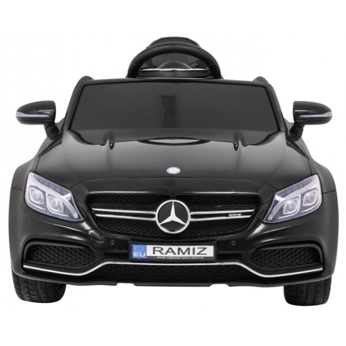 Mercedes Benz C63 AMG Kids černý + dálkové ovládání + 5bodové pásy + EVA + kufr + MP3 LED