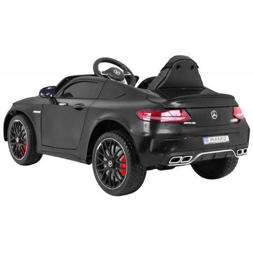 Mercedes Benz C63 AMG Kids černý + dálkové ovládání + 5bodové pásy + EVA + kufr + MP3 LED