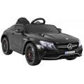 Mercedes Benz C63 AMG Kids černý + dálkové ovládání + 5bodové pásy + EVA + kufr + MP3 LED