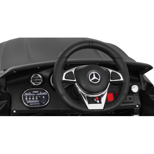 Mercedes Benz C63 AMG Kids černý + dálkové ovládání + 5bodové pásy + EVA + kufr + MP3 LED