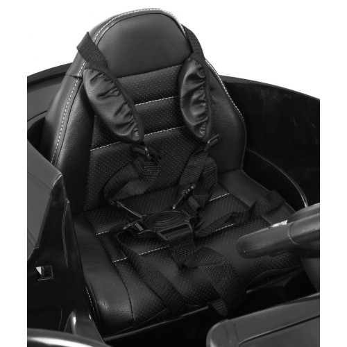 Mercedes Benz C63 AMG Kids černý + dálkové ovládání + 5bodové pásy + EVA + kufr + MP3 LED