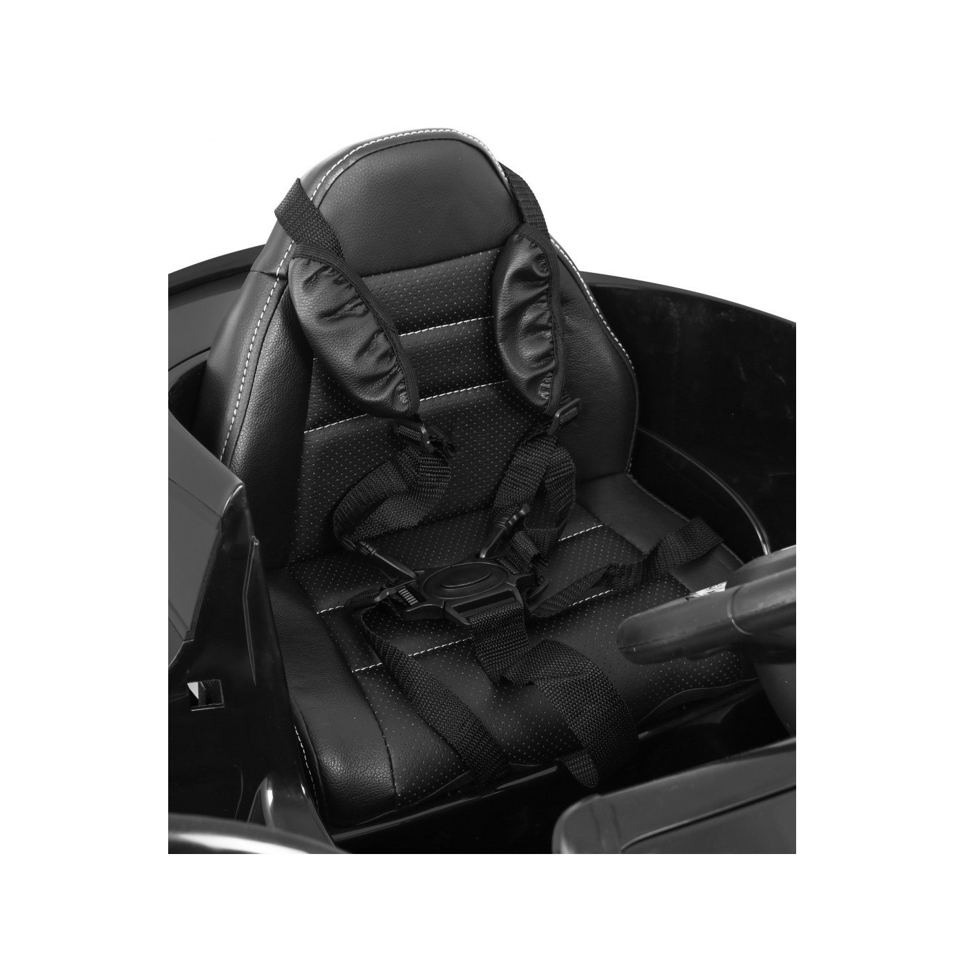 Mercedes Benz C63 AMG Kids černý + dálkové ovládání + 5bodové pásy + EVA + kufr + MP3 LED
